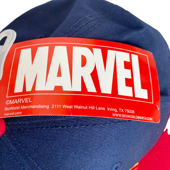 NWT Marvel Captain America Shield Flat Bill Hat OSFM - Picture 4 of 6
